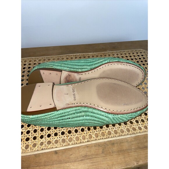 Artemis Design Co X Susan Tucker Woven Loafers Green Size 7 - Picture 8 of 8